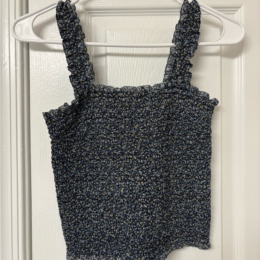 Abercrombie & Fitch Smocked Floral Tank Top